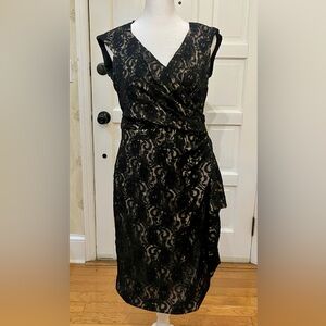 Maggy London Black Lace Midi Dress